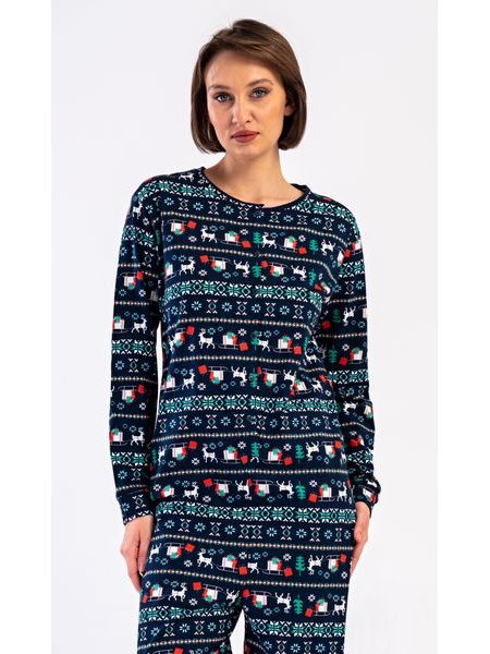 Dámský overal Merry christmas - tmavě modrá