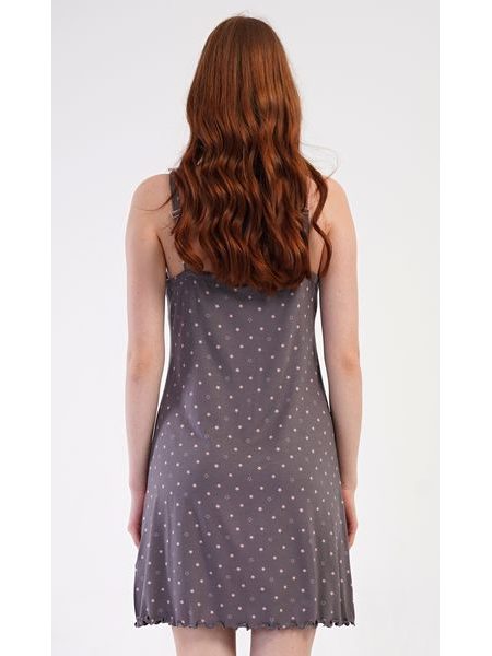 Dámská noční košile na ramínka Samanta - hnědá