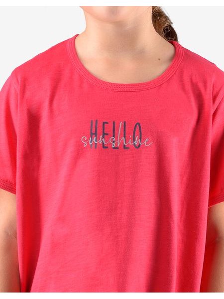 GINA dětské pyžamo ¾ dívčí 29010P - třešňová sv. šedá