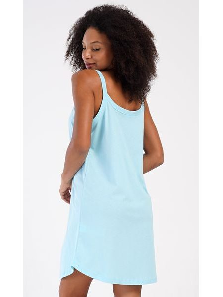 Dámská noční košile na ramínka Adriana - světle modrá