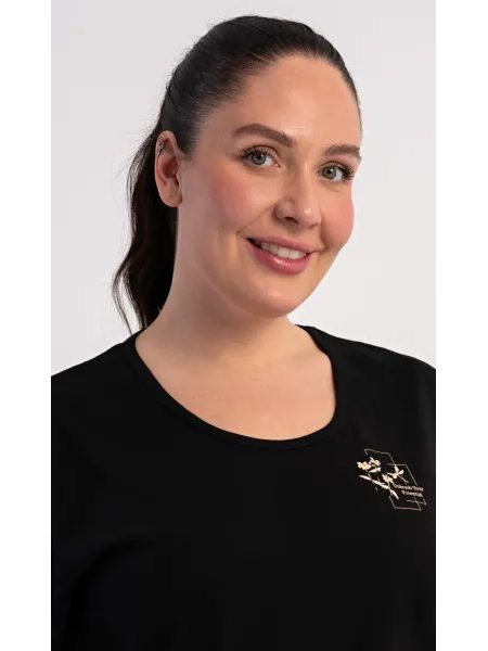 Dámské pyžamo kapri Laura - černá