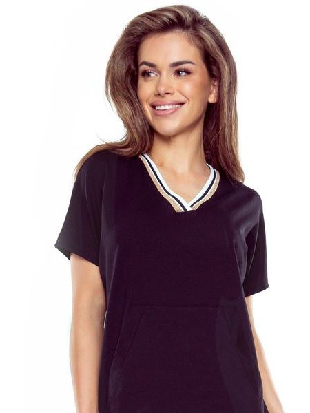 Noční košile Fleur black