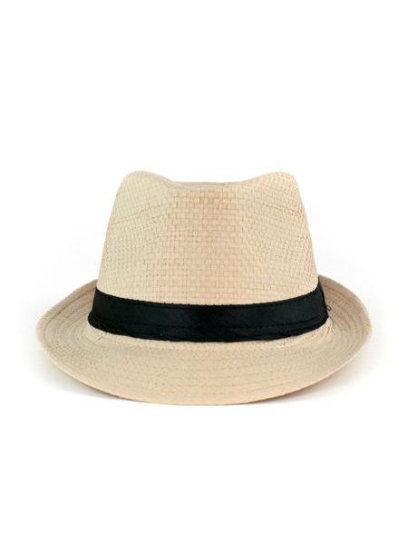 Klobouk černý lem - ecru