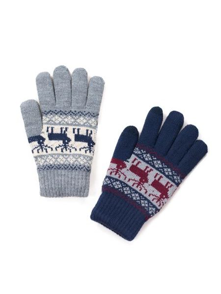 Šedé rukavice se soby