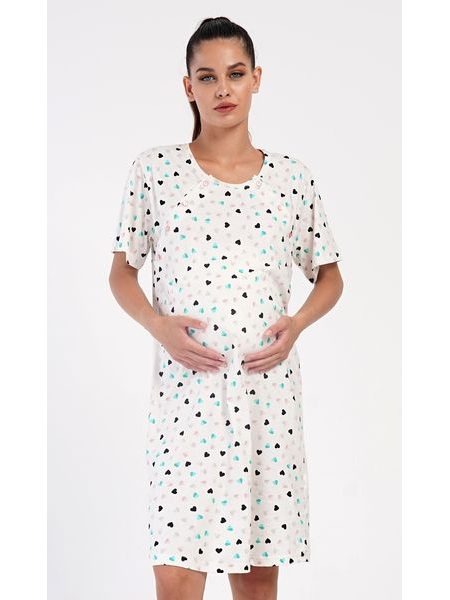 Dámská noční košile mateřská Sára - bílá