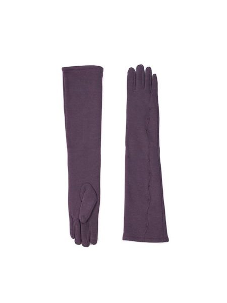 Dlouhé elegantní dámské rukavice fialové