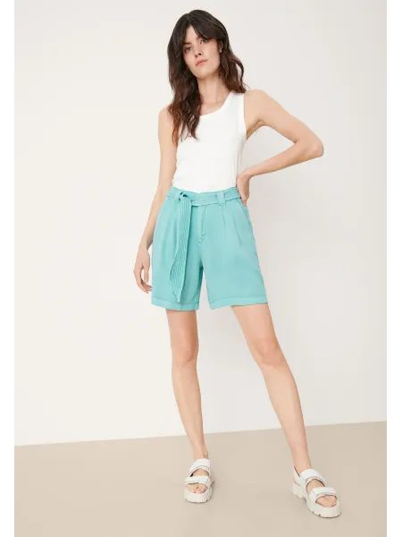 Dámské džínové šortky s.Oliver tyrkysové