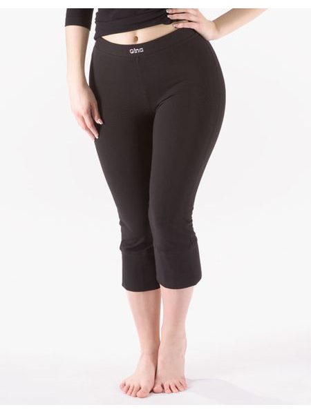 Dámské legíny 7/8 délka, 7/8 kalhoty, šité, klasické, jednobarevné 95004P - černá