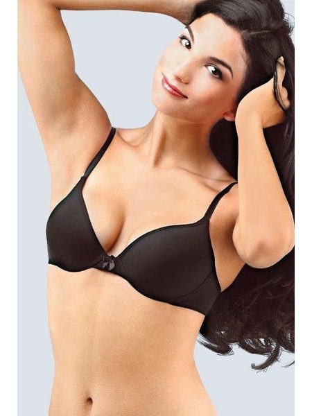 Podprsenka push-up hladká 17000P černá