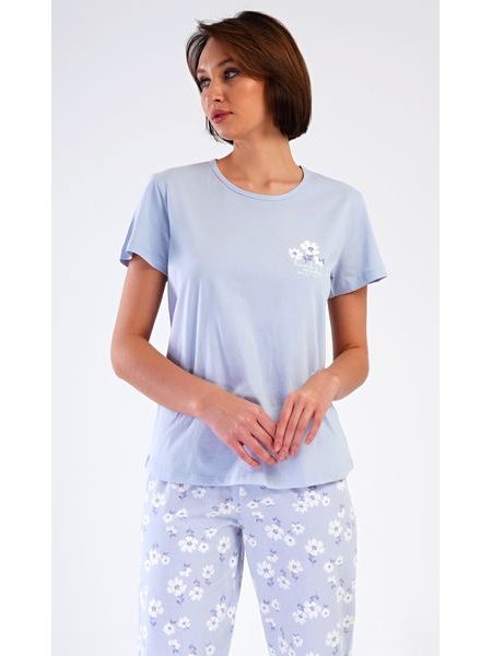 Dámské pyžamo kapri Nature - světle modrá