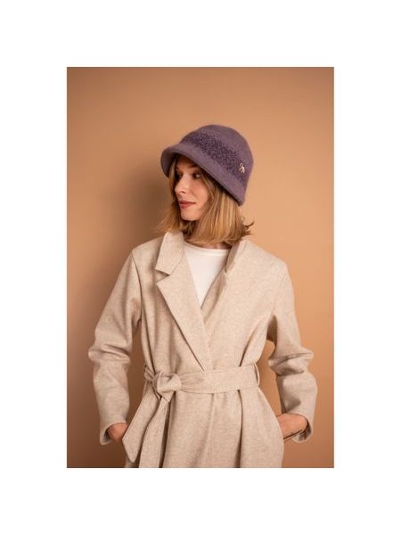 Slušivý baret - levandulový