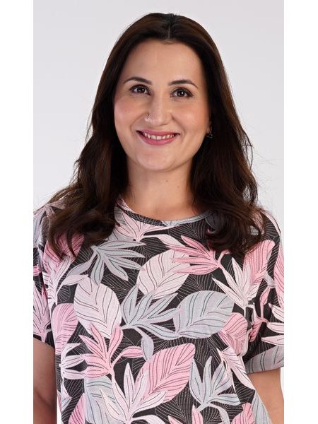 Dámská noční košile s krátkým rukávem Evita - lososová