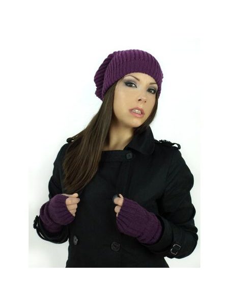 Dámská spadlá čepice růžová