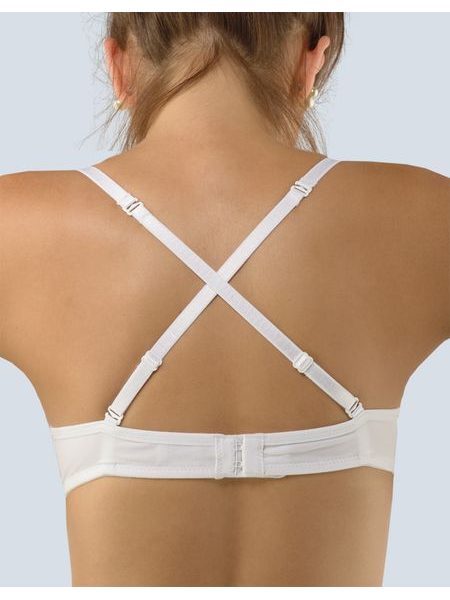 Podprsenka push-up s variabilními ramínky GINA 17009P bílá