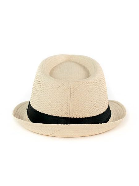 Klobouk černý lem - ecru