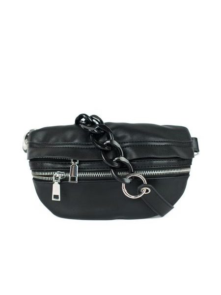 Stylová koženková ledvinka - černá