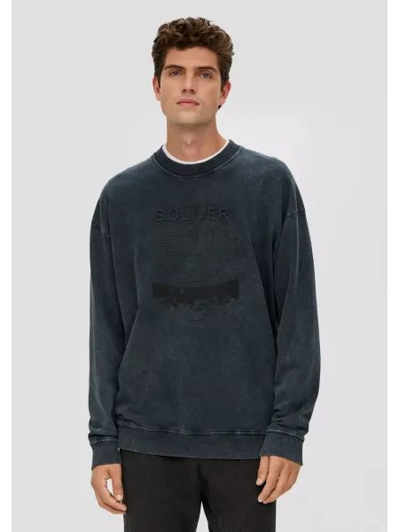 Pánská mikina s.Oliver tmavě šedá