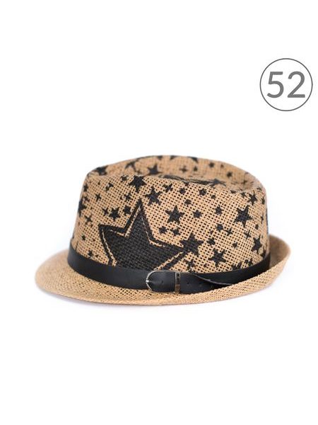 Trilby klobouk s hvězdami hnědý 52cm