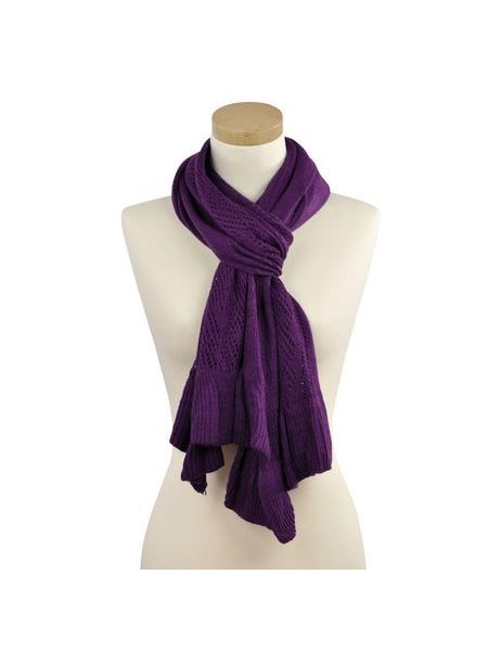 Jemný dámský šál - tmavě fialový