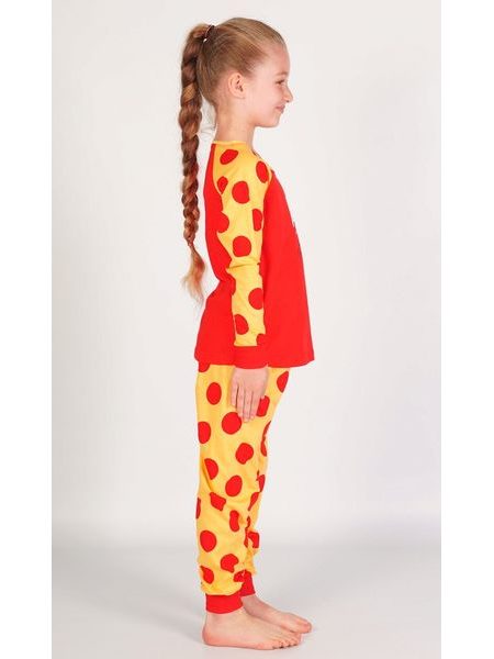 Dětské pyžamo dlouhé Malé kuře - červená