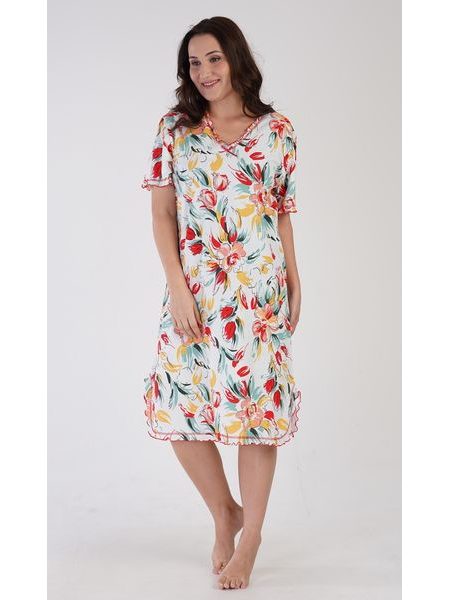 Dámská noční košile s krátkým rukávem Alex - lososová