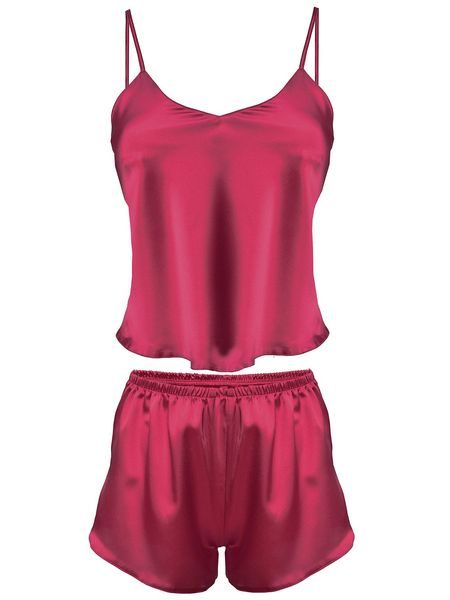 Dámský saténový komplet DKAREN Karen vínový