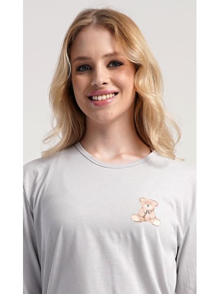 Dámské pyžamo dlouhé Poppy - šedá