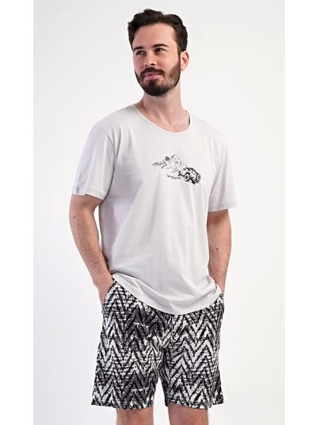 Pánské pyžamo šortky Explorer - světle šedá