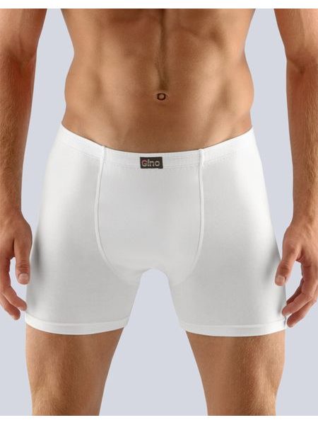 Pánské boxerky s delší nohavičkou 74086P - bílá