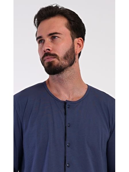 Pánské pyžamo dlouhé Rudolf - tmavě šedá