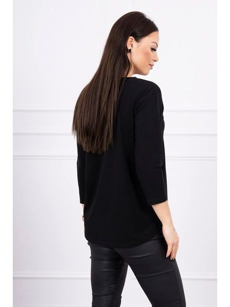 Tričko s 3D grafikou "NOTEWORTHY", černá