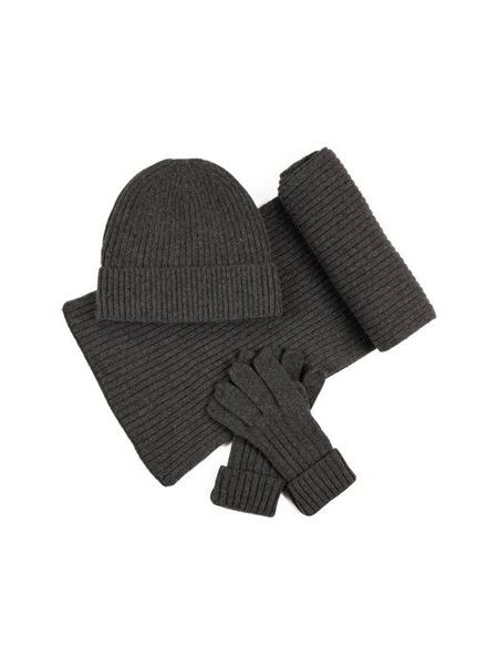 Čepice, šála a rukavice - tmavošedá