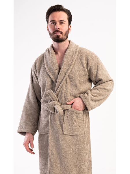 Pánský župan se šálovým límcem Oskar - béžová