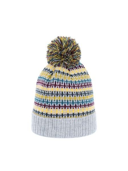 Šedá vzorovaná čepice