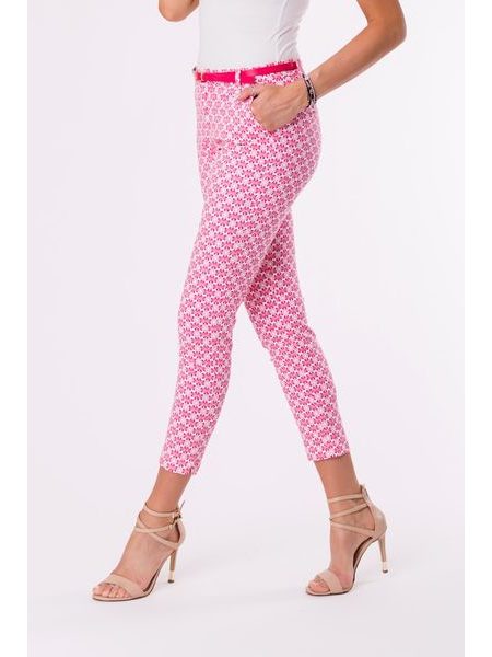 Kalhoty s potiskem růžové