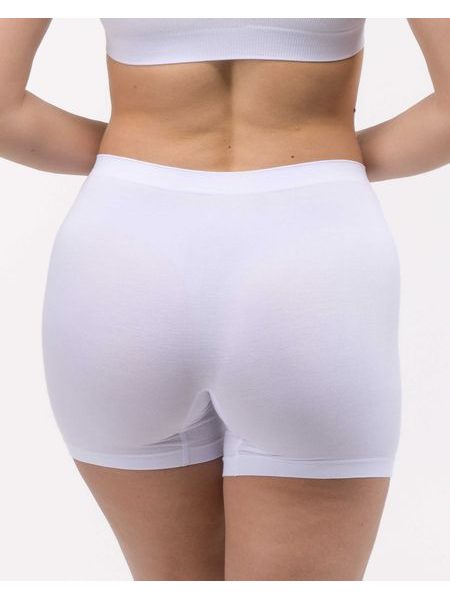 Boxerky se středně dlouhou nohavičkou EcoBamboo - Bílá