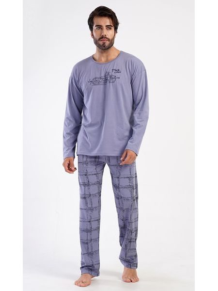 Pánské pyžamo dlouhé Jakub - tmavě šedá