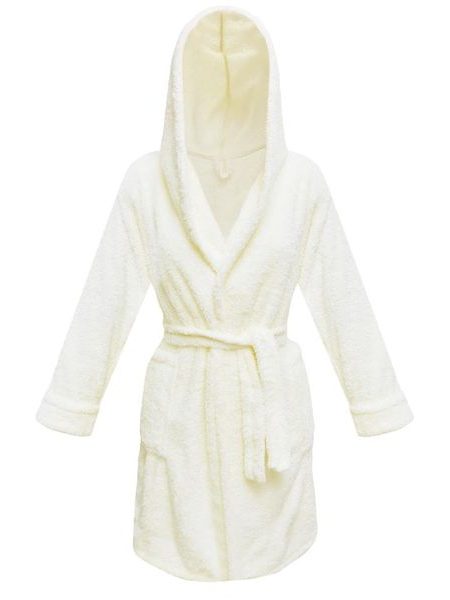Krátký dámský župan s kapucí DKAREN Diana krémový