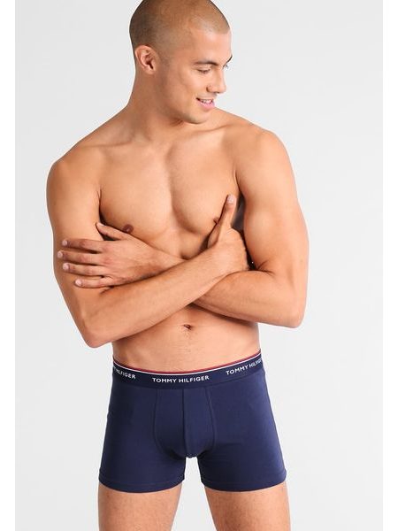 Pánské boxerky TOMMY HILFIGER Premium Essentials 3pack navy/červená/bílá