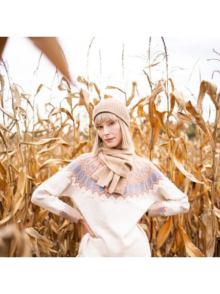 Zimní sada modrá čepice a šála