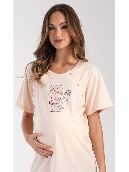 Dámská noční košile mateřská Maruška - světle lososová