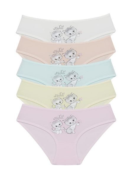 Dětské kalhotky Cat friends - smetanová