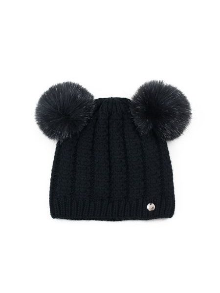 Čepice s oušky černá