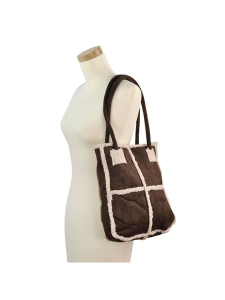 Kabelka s kožíškem hnědá