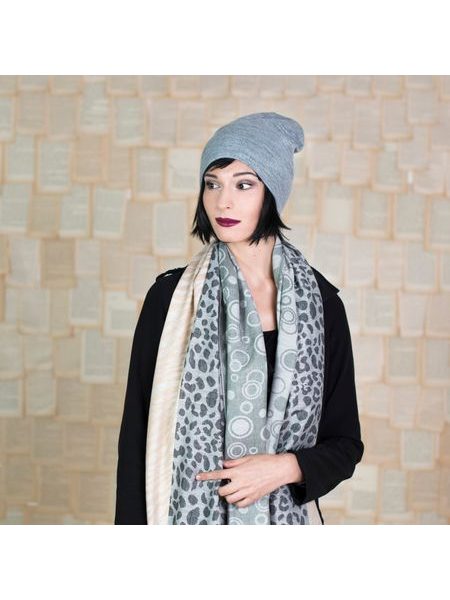 Originální čepice na zimu tmavošedá