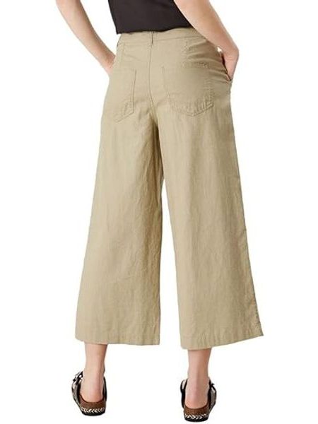 Dámské plátěné kalhoty s.Oliver zelené