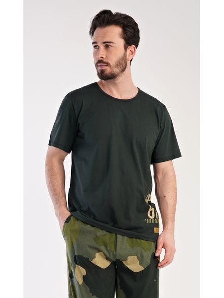 Pánské pyžamo dlouhé Army - černá