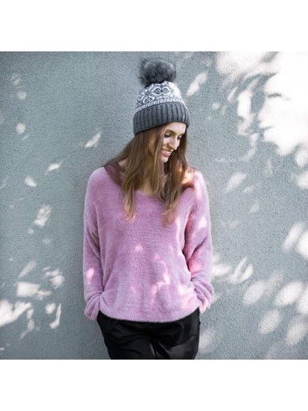 Čepice Prosincové ráno červená