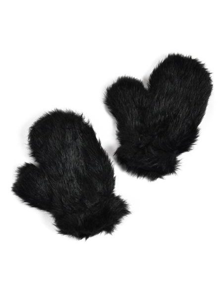 Kožíškové rukavičky černé