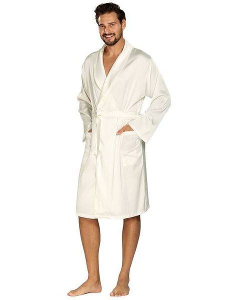 Saténový župan Lukas bílý